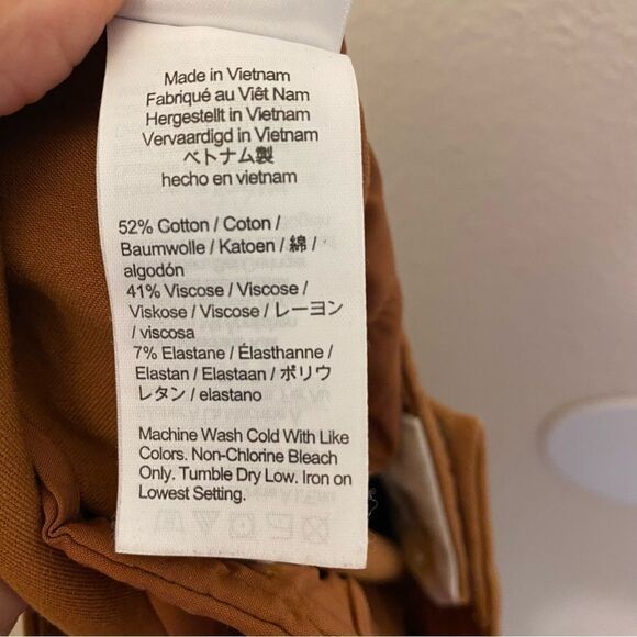 J Crew tan camel stretch dress Pants trousers office slacks BF401 cotton blend 2 - Picture 10 of 11